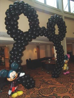 Balloon Decoration on How To Make A Mickey Mouse Balloon Arch