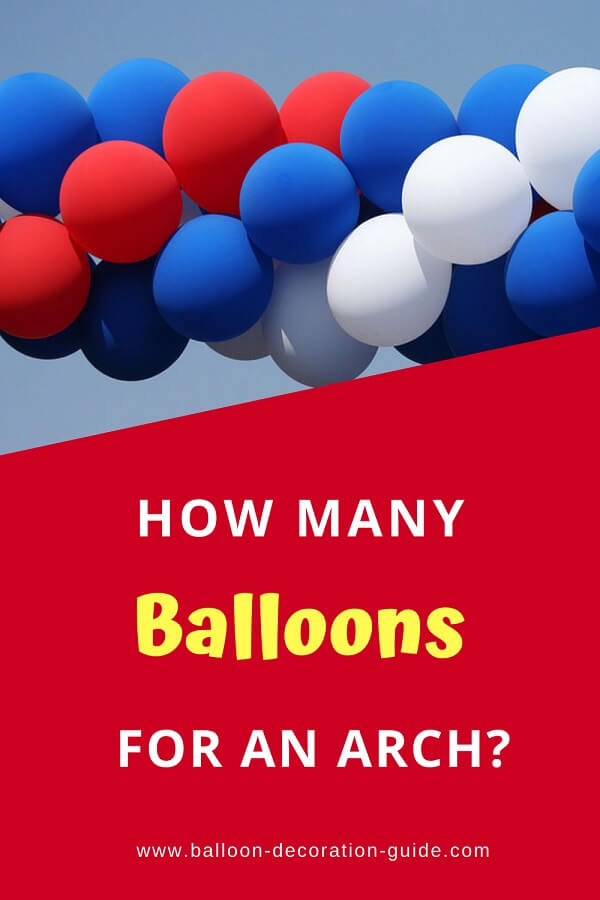 How many balloons do you need for a balloon arch?
