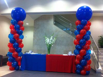 Balloon Columns with Toppers; Photo credit: ballooncityusa.com