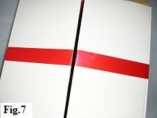 Adding deco ribbon to the outside of the box