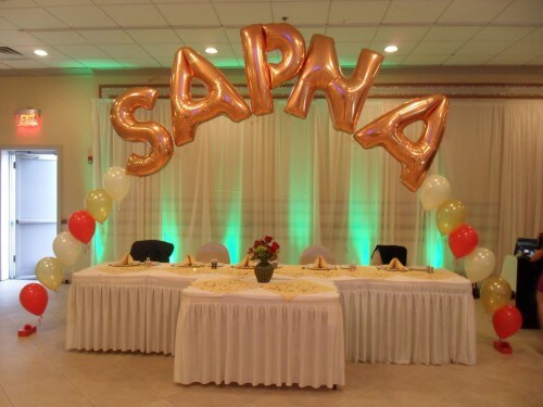 Arco di lettere a palloncino