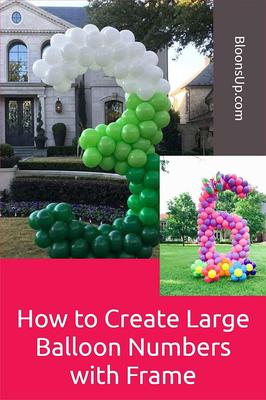 How to create large balloon numbers with frame | Share or pin for later!