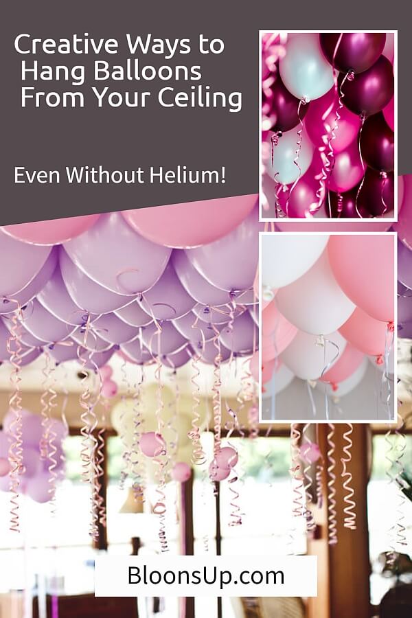 Creative ways to hang balloons from your ceiling, with and without helium