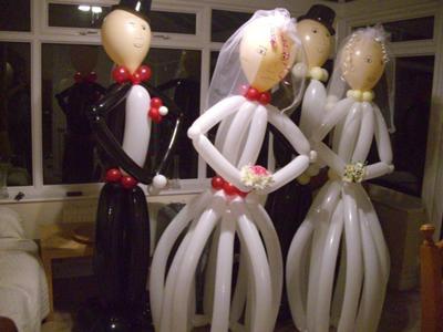 Balloon Bride and Groom
