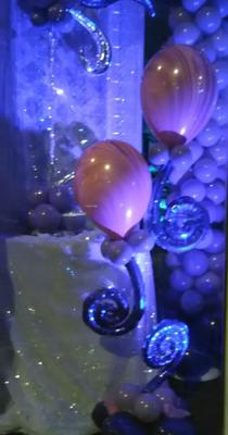 Uplighting adds a special touch to your balloons