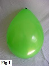 How to make a funny balloon face, step 1.