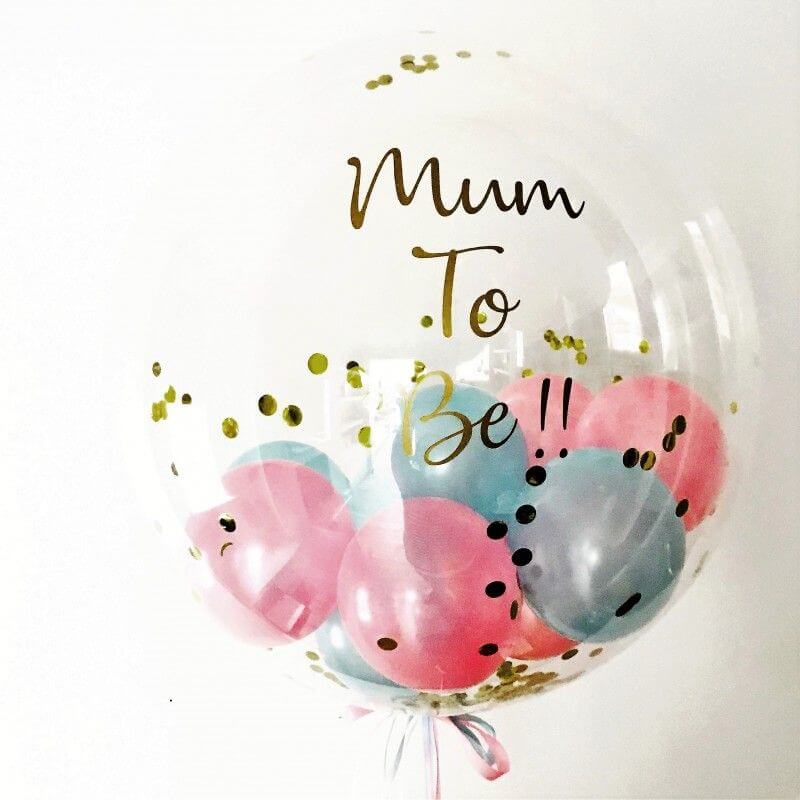 gumball balloon for a "mom to be" personalized gumball balloon