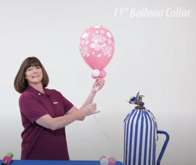 Will an 11 inch balloon with collar float? [Image source: Qualatex Video]