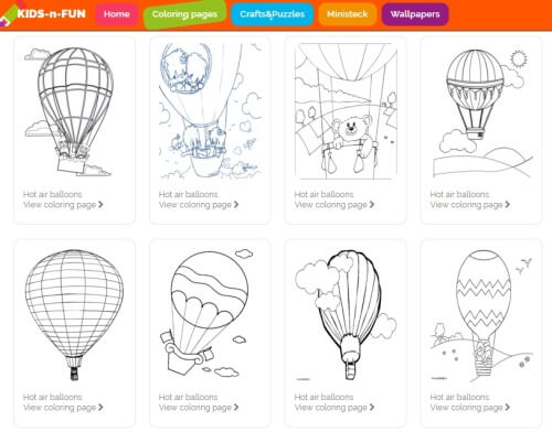 7700 Top Hot Air Balloon Coloring Pages Free Printable  Images