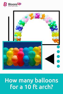 How many balloons for a 10ft arch? Share with a friend or pin for later!