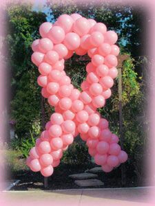 Cancer Ribbon Balloon Sculpture, Example 2