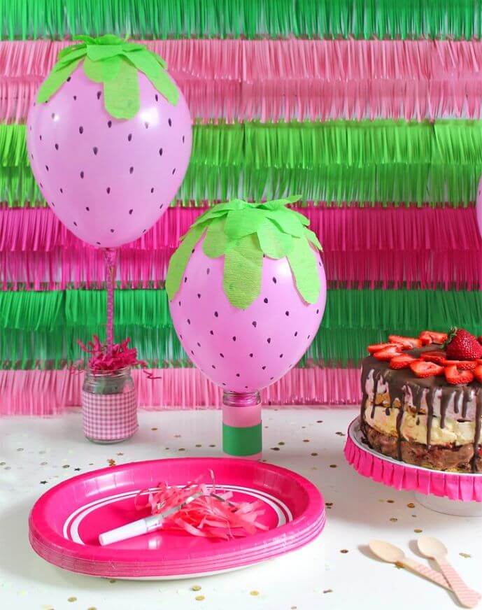 strawberry balloons