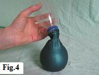 Fill the balloon up to the size of a tennis ball