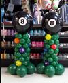Billiard Themed Balloon Column
