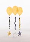 Gold Star Balloons with Garlands