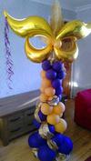 Balloon Column with Masquerade Mask