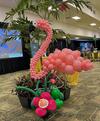 Flamingo balloon sculpture
