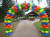 Colorful Outdoor Balloon Arch [Image source: www.dreamarkevents.com]