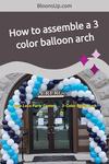3 Color Spiral Balloon Arch [Image credit: thecocoloco.net]