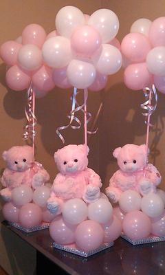 Baby Shower Balloon Centerpiece (found on Pinterest)