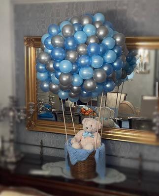 Hot Air Balloon Model with Teddy Bear