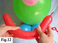 How to make a funny balloon face, step 12.