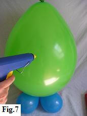 How to make a funny balloon face, step 7.