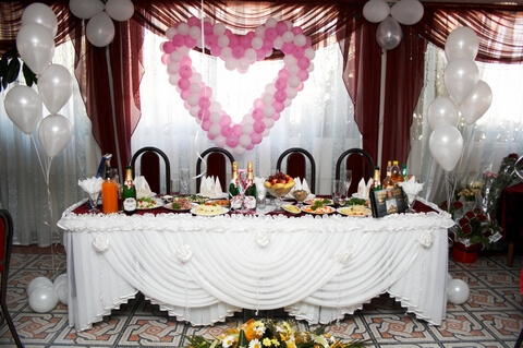 Head Table Decoration with Balloons