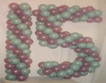 Balloon Sculpture: Numbers 1 and 5