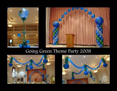 Going Green Theme Party With Balloons