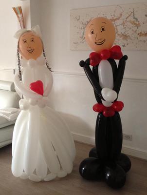 Bride & Groom Balloon Sculptures