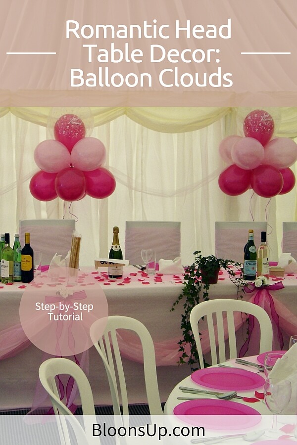Balloon Clouds as Romantic Head Table Decor