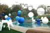 Beautiful Pool Decoration Idea: Floating Helium Balloons