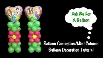 Mini Balloon Column as Table Centerpiece [Image source: Ask Me For A Balloon]