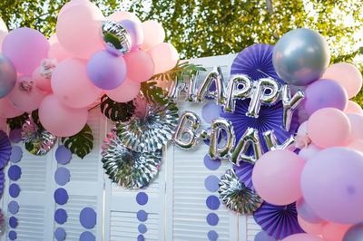 Beautiful balloon background for an outdoor event