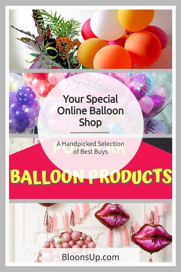 Online Balloon Shop with a selection of popular balloon products